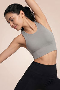 Zelocity Medium Impact Moisture Wicking Sports Bra - Ultimate Grey — thumbnail 2